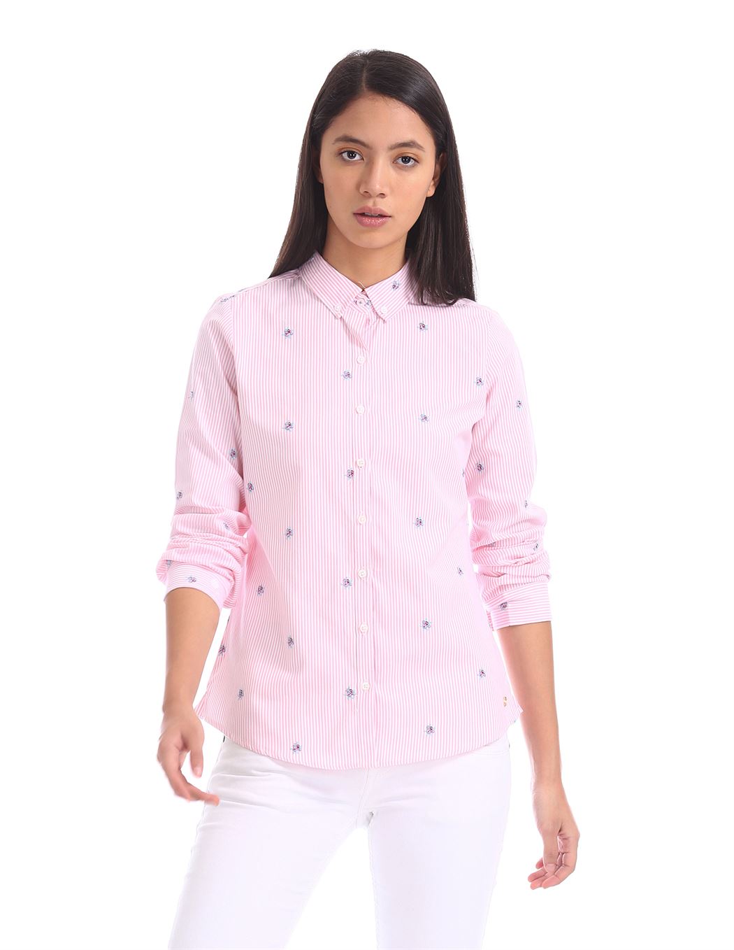 U.S. Polo Assn. Women Casual Wear Striped Shirt
